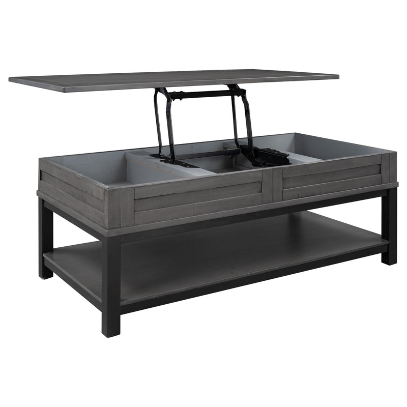 Lift Top Coffee Table With Inner Storage Space And Shelf