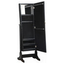 Cortez - Cheval Mirror With Jewelry Storage - Black - Atlantic Fine Furniture Inc