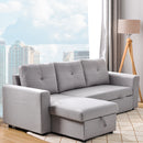 [VIDEO] 90" Reversible Pull out Sleeper L-Shaped Sectional Storage Sofa Bed,Corner sofa-bed with Storage Chaise Left/Right Handed - Atlantic Fine Furniture Inc