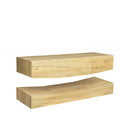 MDF UP And Down WALL-MOUNTED TV Cabinet With Three Drawers & LED Lights,OAK - Atlantic Fine Furniture Inc