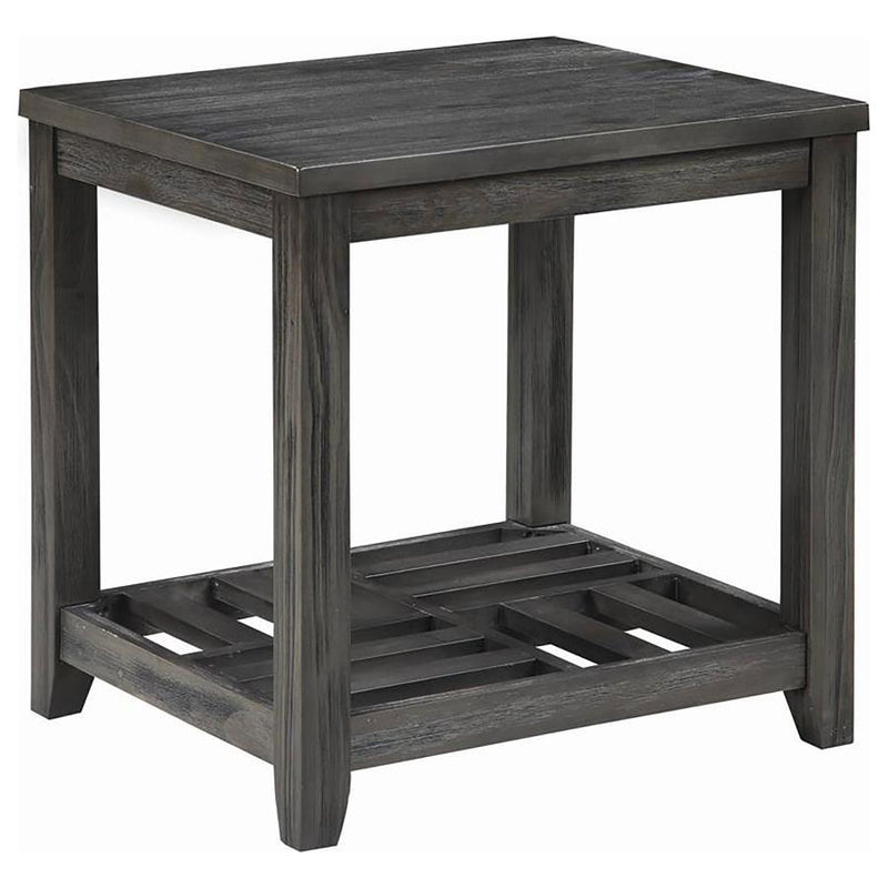 Cliffview - 1-Shelf Square Wood Side End Table - Gray