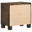 Woodmont - 2-Drawer Nightstand - Rustic Golden Brown - Atlantic Fine Furniture Inc
