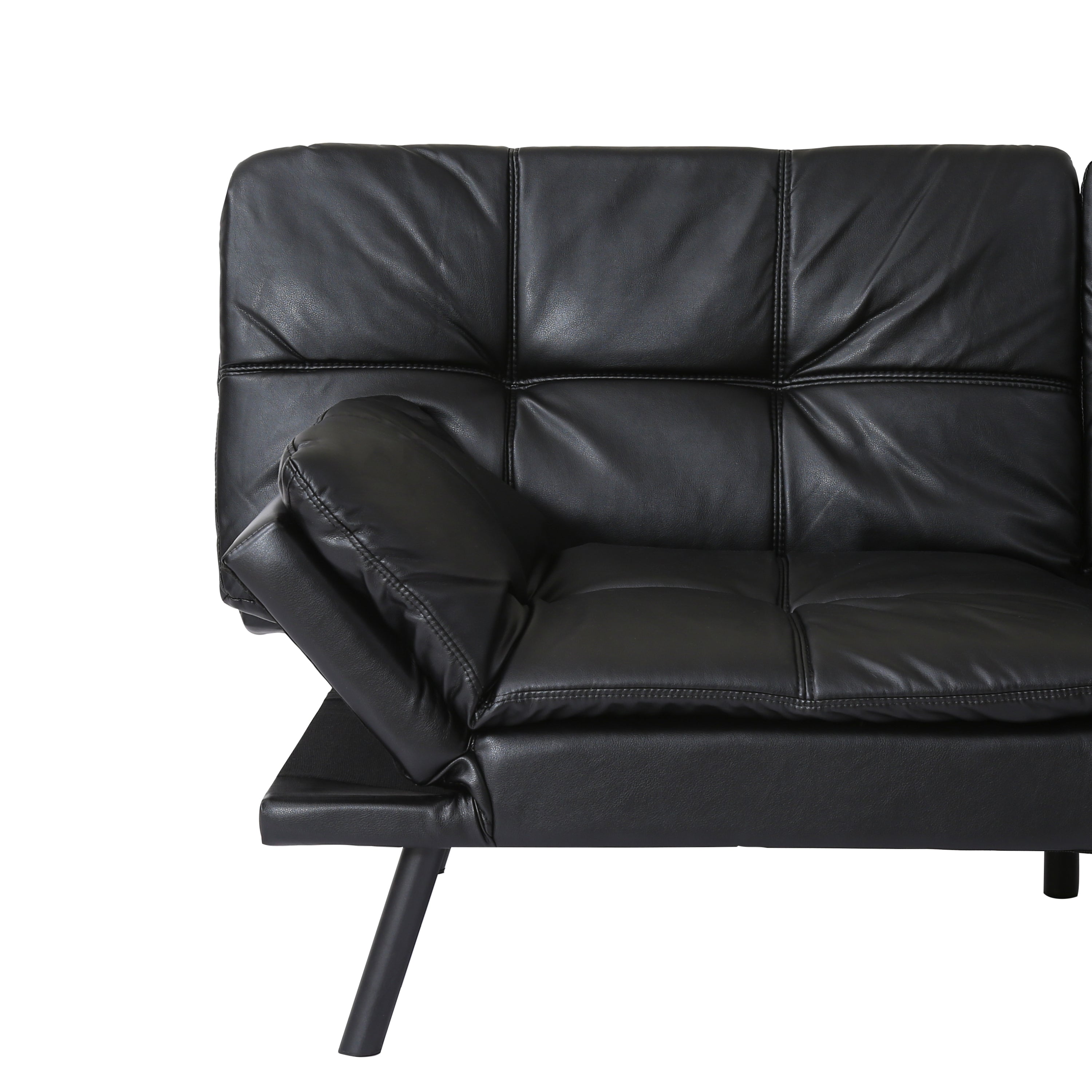 Convertible Memory Foam Futon Couch Bed, Modern Folding Sleeper Sofa-SF267PUBK - Atlantic Fine Furniture Inc