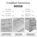 Orisfur. 50" Convertible Sleeper Bed, Adjustable Oversized Armchair  with Dual USB Ports for Small Space - Atlantic Fine Furniture Inc