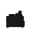 Modern Velvet Convertible Loveseat Sleeper Sofa Couch with Adjustable Backrest, 2 Seater Sofa With Pull-Out Bed with 2 Lumbar Pillows For Small Living Room & Apartment - Atlantic Fine Furniture Inc