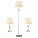 Griffin - 3 Piece Floor And Table Lamp Set Brushed Nickel - Brush Nickel - Atlantic Fine Furniture Inc