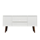 TV Stand Use in Living Room Furniture with 1 storage and 2 shelves Cabinet, high quality particle board,White - Atlantic Fine Furniture Inc