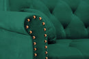 Convertible Sofa bed sleeper Green velvet  (same as W223S01594。Size difference, See Details in page.) - Atlantic Fine Furniture Inc