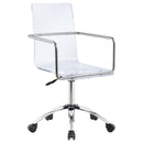 Amaturo - Acrylic Adjustable Home Office Desk Chair - Clear - Atlantic Fine Furniture Inc