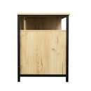 TV Stand ,Modern Wood Universal Media Console with Metal Legs, Home Living Room Furniture Entertainment Center,oak - Atlantic Fine Furniture Inc