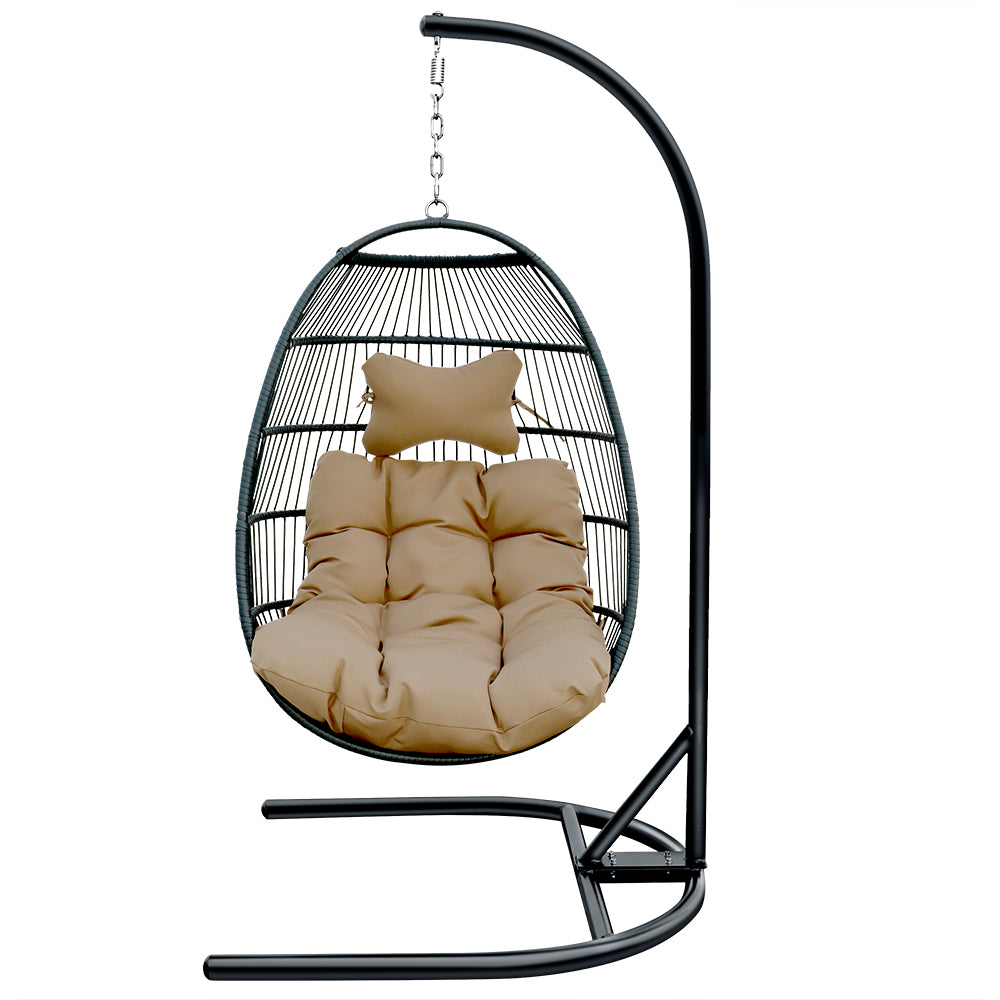 egg shape SINGLE SWING chair for garden patio - Atlantic Fine Furniture Inc