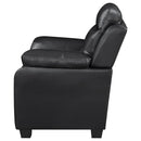 Finley - Upholstered Padded Arm Tufted Accent Chair - Black - Atlantic Fine Furniture Inc
