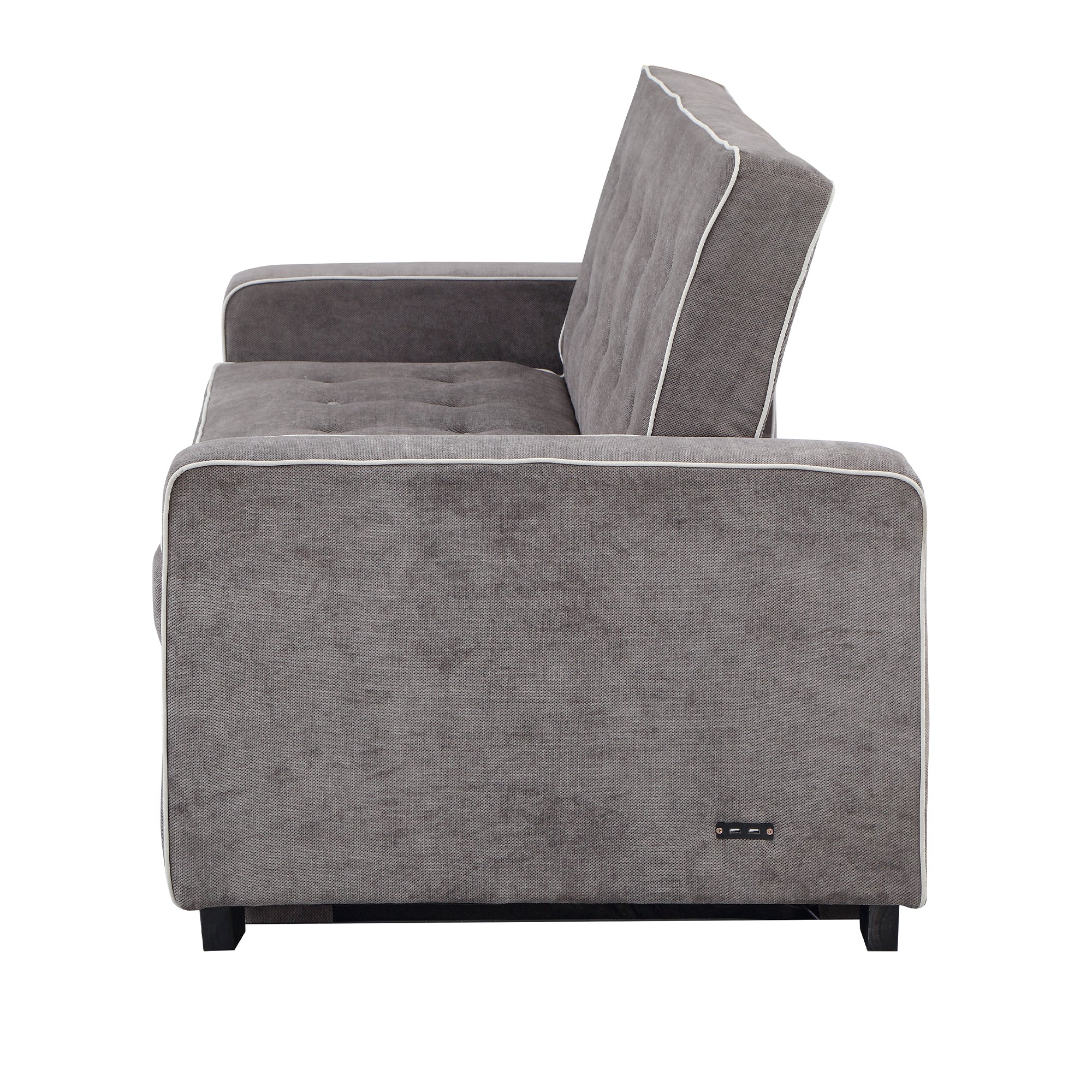 Orisfur. 66" Convertible Sleeper Bed, Adjustable Loveseat Couch with Dual USB Ports for Living Room Space - Atlantic Fine Furniture Inc