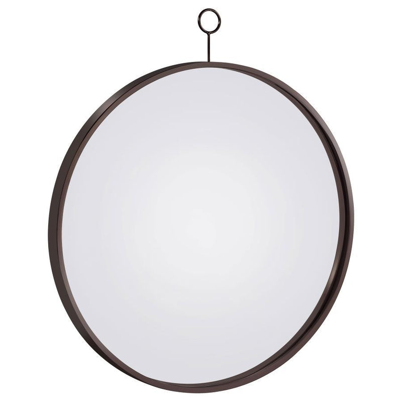 Gwyneth - Round Wall Mirror - Black Nickel