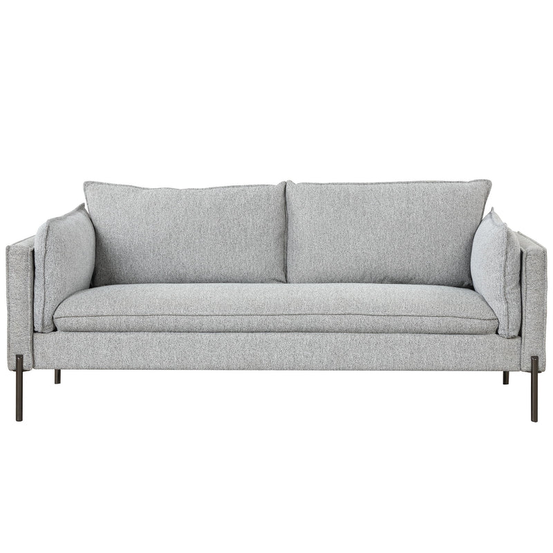 76.2" Modern Style 3 Seat Sofa Linen Fabric Upholstered Couch Furniture 3 - Seats Couch For Different Spaces, Living Room, Apartment - Gray