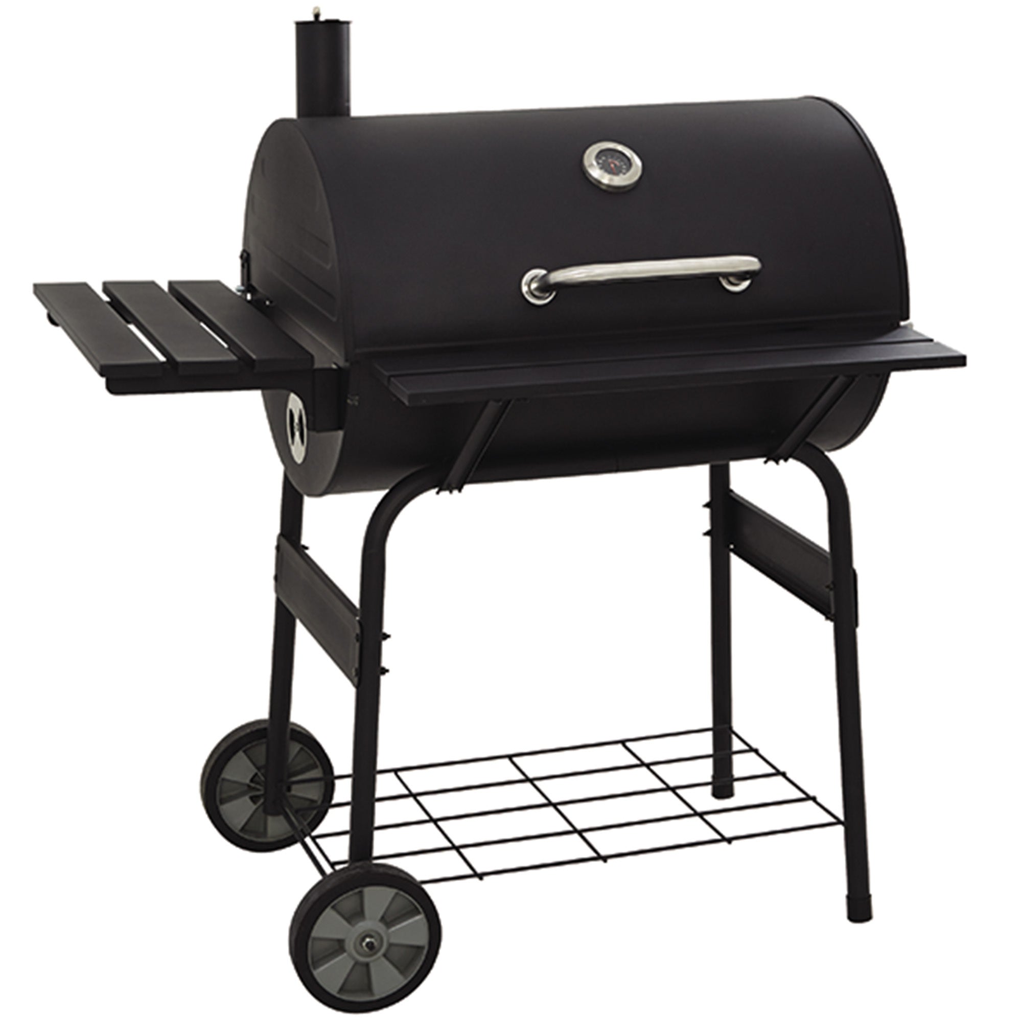 Multi-function Stainless Steel Charcoal 30" Barrel BBQ Grill Barbecue Smoker Barbecue Smokers Tool Kits  for Outdoor Picnic Patio Backyard Camping Cooking - Atlantic Fine Furniture Inc