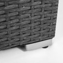 Outdoor 44" Gas Propane Fire pit  Table  Rectangle  50,000 BTU with  8mm Tempered Glass Tabletop & Blue Stone& Steel table lid &Table waterproof dusty Cover ,ETL Certification (Grey) - Atlantic Fine Furniture Inc