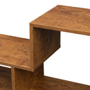 Double L-Shaped TV Stand，Display Shelf ，Bookcase for Home Furniture,Walnut - Atlantic Fine Furniture Inc