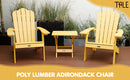 TALE Adirondack Chair Backyard Furniture Painted Seating with Cup Holder All-Weather and Fade-Resistant Plastic Wood for Lawn Outdoor Patio Deck Garden Porch Lawn Furniture Chairs Yellow - Atlantic Fine Furniture Inc