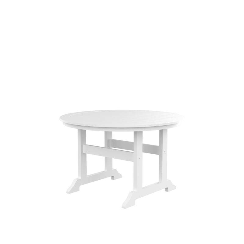 HDPE Round Dining Table, White