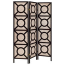 Vulcan - 3 Panel Room Divider Folding Shoji Screen - Cappuccino - Atlantic Fine Furniture Inc