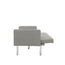 Square arm sleeper sofa GREY PU ***Not available for sale on Walmart*** - Atlantic Fine Furniture Inc