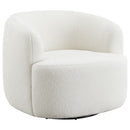 Hudson - Faux Sheepskin Upholstered Swivel Chair - Natural - Atlantic Fine Furniture Inc