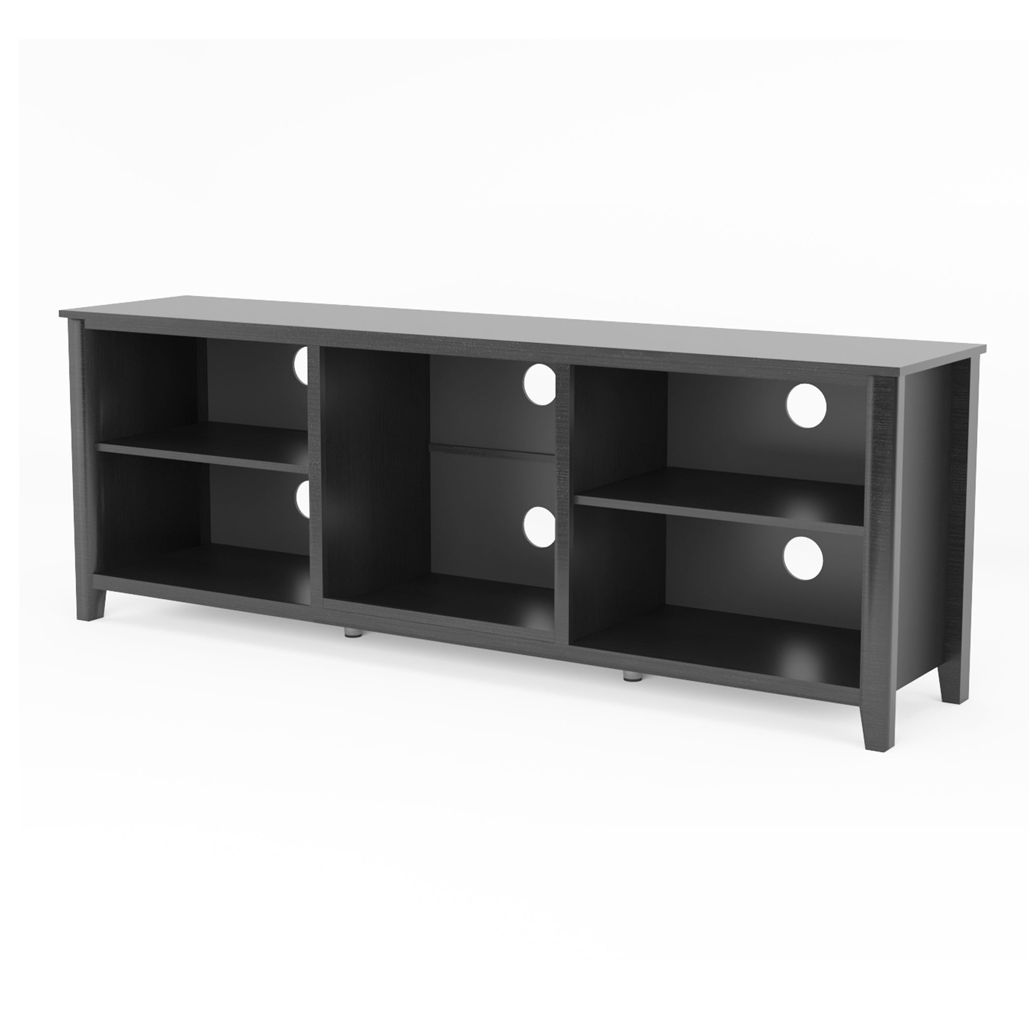 TV Stand Storage Media Console Entertainment Center,Tradition Black,wihout drawer - Atlantic Fine Furniture Inc