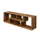 Double L-Shaped Oak TV Stand，Display Shelf ，Bookcase for Home Furniture,Fir Wood - Atlantic Fine Furniture Inc