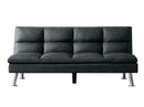 RELAX LOUNGE FUTON SOFA BED SLEEPER DARK GREY FABRIC - Atlantic Fine Furniture Inc