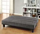 Gray Microfiber Upholstered Elegant Lounger 1pc Solid Wood Plywood Frame Foam Padded Cushions Sofa Sleeper - Atlantic Fine Furniture Inc