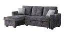 Reversible Sleeper Sectional Storage Sofa Bed,Corner Sofa-Bed With Storage,3 Seat Both Left Handed And Right Handed, Nailheaded - Atlantic Fine Furniture Inc