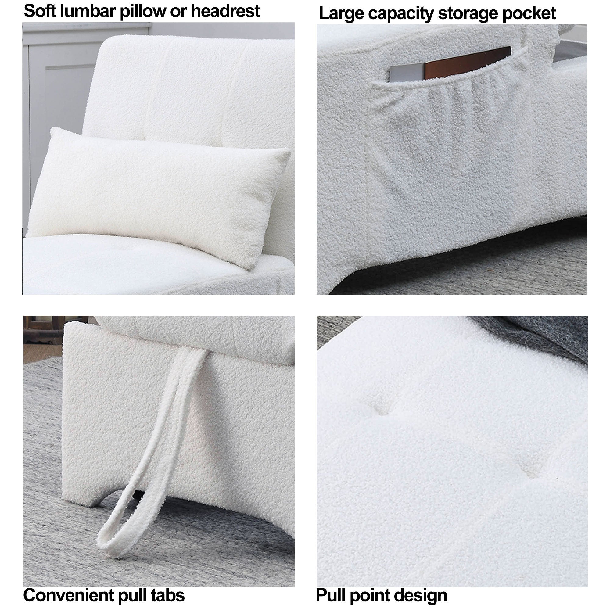 [Video] Welike 24.5"W Sleeper sofa bed, convertible chair 4 in 1 multifunctional folding sleeper sofa bed pull out sleeper sofa bed with adjustable backrest, single bed chair for small spaces - Atlantic Fine Furniture Inc