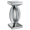 Amalia - Square Mirrored Acrylic Crystal Side End Table - Silver - Atlantic Fine Furniture Inc