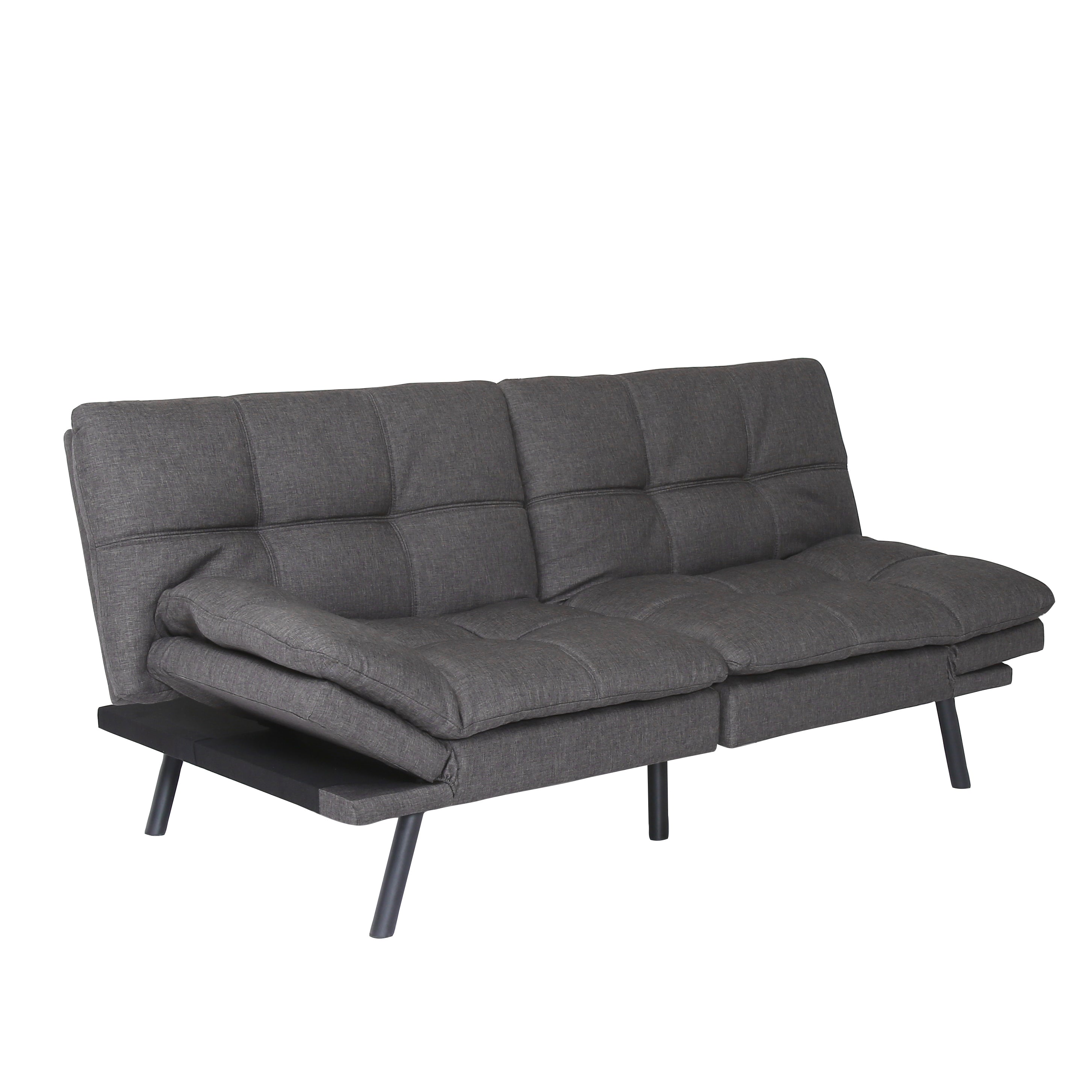 Convertible Memory Foam Futon Couch Bed, Modern Folding Sleeper Sofa-SF267FADGY - Atlantic Fine Furniture Inc
