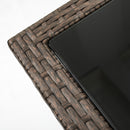 Outdoor 44" Propane Fire pit  Table  Rectangle  50,000 BTU with  8mm Tempered Glass Tabletop & Blue Stone& Steel table lid &Table waterproof dusty Cover ,ETL Certification (Brown) - Atlantic Fine Furniture Inc