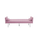 Square arm sleeper sofa Pink Velvet ***Not available for sale on Walmart*** - Atlantic Fine Furniture Inc