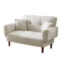 RELAX LOUNGE SOFA BED SLEEPER WITH 2 PILLOWS BEIGE FABRIC - Atlantic Fine Furniture Inc