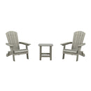 Elymus Outdoor 3 Pieces Plastic Adirondack Chair with Table - Atlantic Fine Furniture Inc