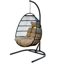 egg shape SINGLE SWING chair for garden patio - Atlantic Fine Furniture Inc