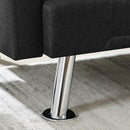 Modern Convertible Folding Futon Sofa Bed ,  Black Fabric Sleeper Sofa Couch for Compact Living Space. - Atlantic Fine Furniture Inc