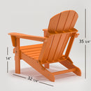 Classic Solid All-weather Folding Plastic Adirondack Chair - Atlantic Fine Furniture Inc
