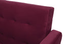 Square arm sleeper sofa Red Velvet ***Not available for sale on Walmart*** - Atlantic Fine Furniture Inc