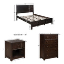 Classic Rich Brown 3 Pieces Queen Bedroom Set (Queen Bed + Nightstand+ Chest) - Atlantic Fine Furniture Inc