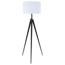 Harrington - Drum Shade Metal Tripod Floor Lamp - Black - Atlantic Fine Furniture Inc