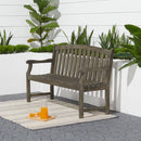 Renaissance Outdoor Patio 5-foot Hand-scraped Wood Garden Bench - Atlantic Fine Furniture Inc