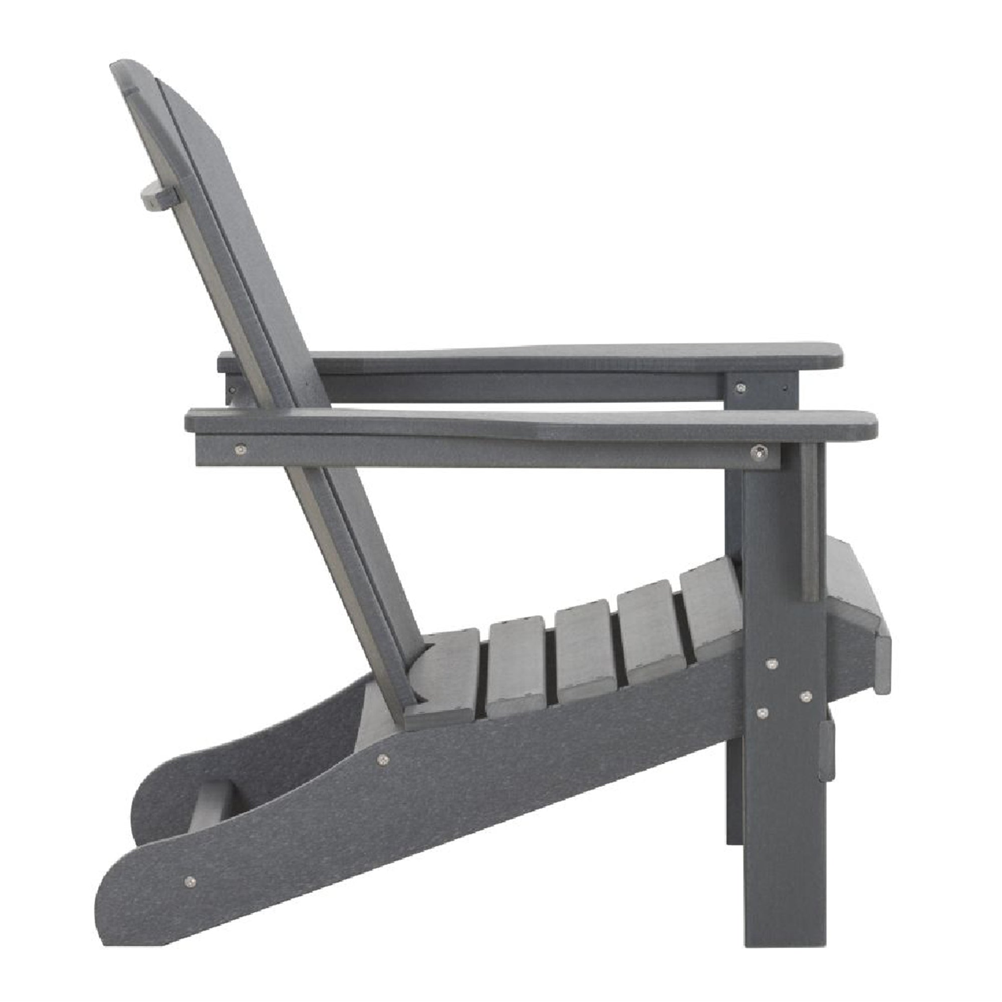 HDPE Adirondack Chair, Gray, Set of 2 - Atlantic Fine Furniture Inc