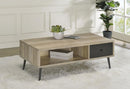 Welsh - 1-Drawer Engineered Wood Coffee Table Antique Pine - Distressed Pine - Atlantic Fine Furniture Inc