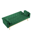 GREEN Convertible Folding Futon Sofa Bed , Sleeper Sofa Couch for Compact Living Space. - Atlantic Fine Furniture Inc