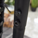 Outdoor Rattan Hanging Oval Egg Chair in Stock, 37"Lx35"Dx78"H (Red) - Atlantic Fine Furniture Inc